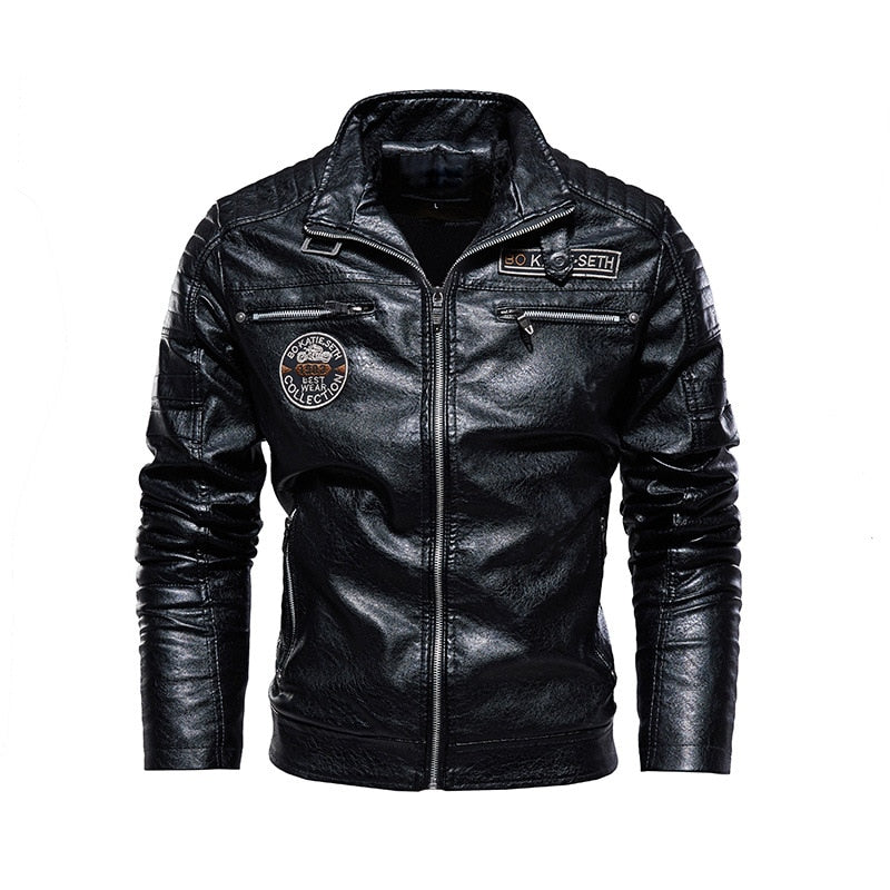 Leather, Jacket, Mens, Winter, Fleece,  Motorcycle, PU,  Casual, Windbreaker, Hombre, Slim, Coat, brown, black, zipup, fashion, coat