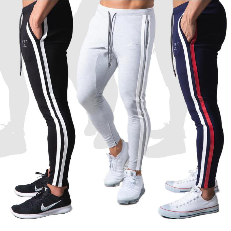 Mens, Pants, Fitness, Casual, Elastic, Pants, Bodybuilding,  Clothing, Sweatpants, Joggers, red, black, blue, fitness, excercise, running, gym, sports 