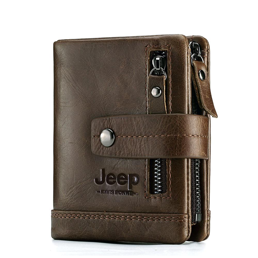 HUMERPAUL, Genuine, Leather, Wallet, Fashion, Mens, Coin, Purse, Small,  Card, Holder, brown, accessories, jeep, red