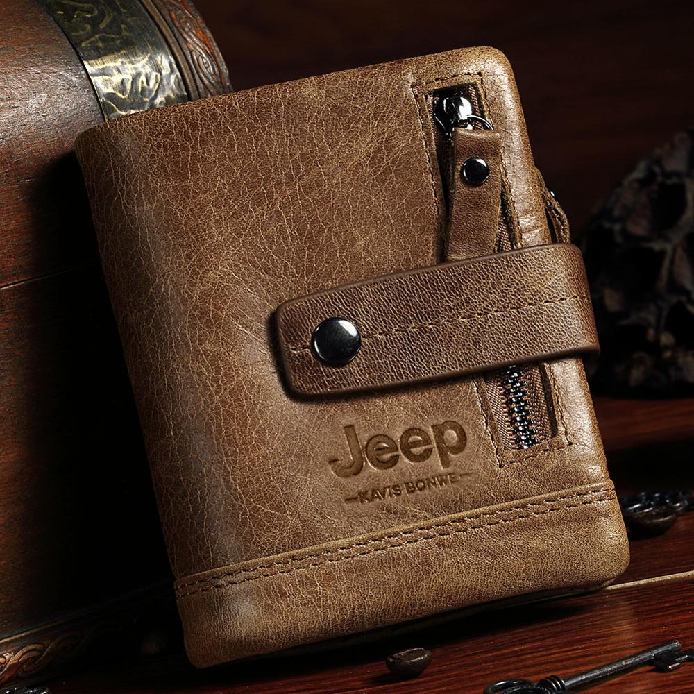 HUMERPAUL, Genuine, Leather, Wallet, Fashion, Mens, Coin, Purse, Small,  Card, Holder, brown, accessories, jeep, red