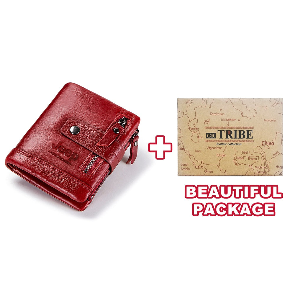 HUMERPAUL, Genuine, Leather, Wallet, Fashion, Mens, Coin, Purse, Small,  Card, Holder, brown, accessories, jeep, red