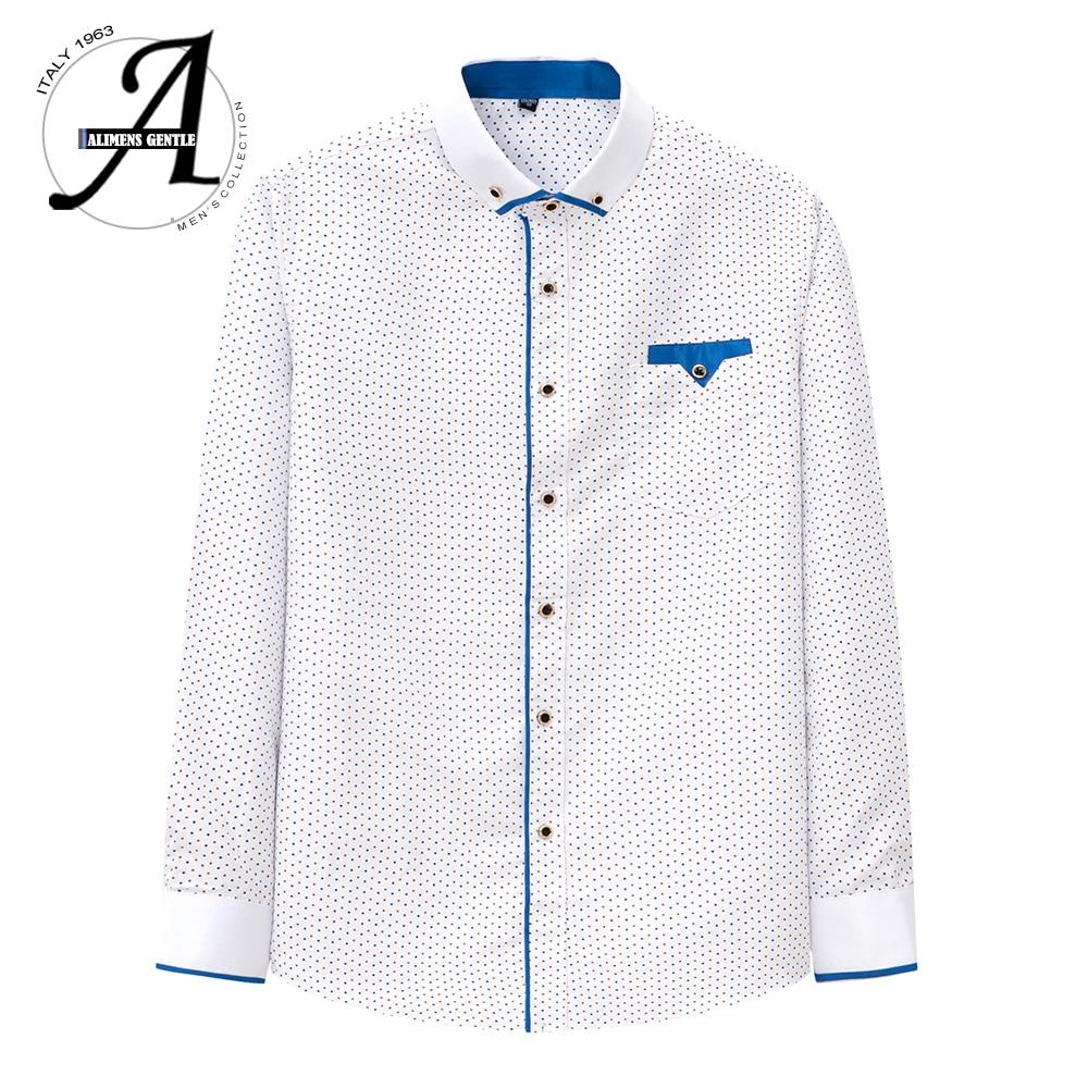 Mens, Printed, Dot, Long-Sleeved, Casual, Shirt