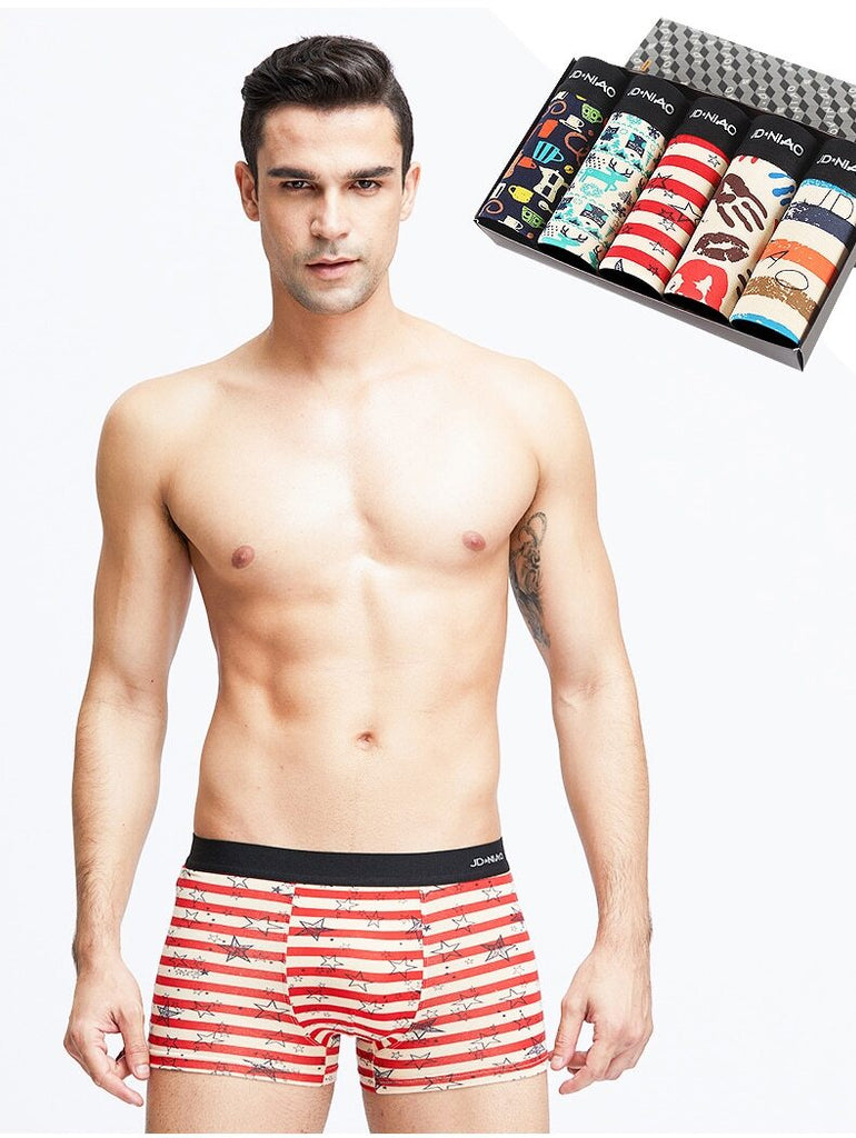 4pcs, Boxer, Shorts, Men's, Underwear, Cotton, pants, clothing, briefs, black, fashion